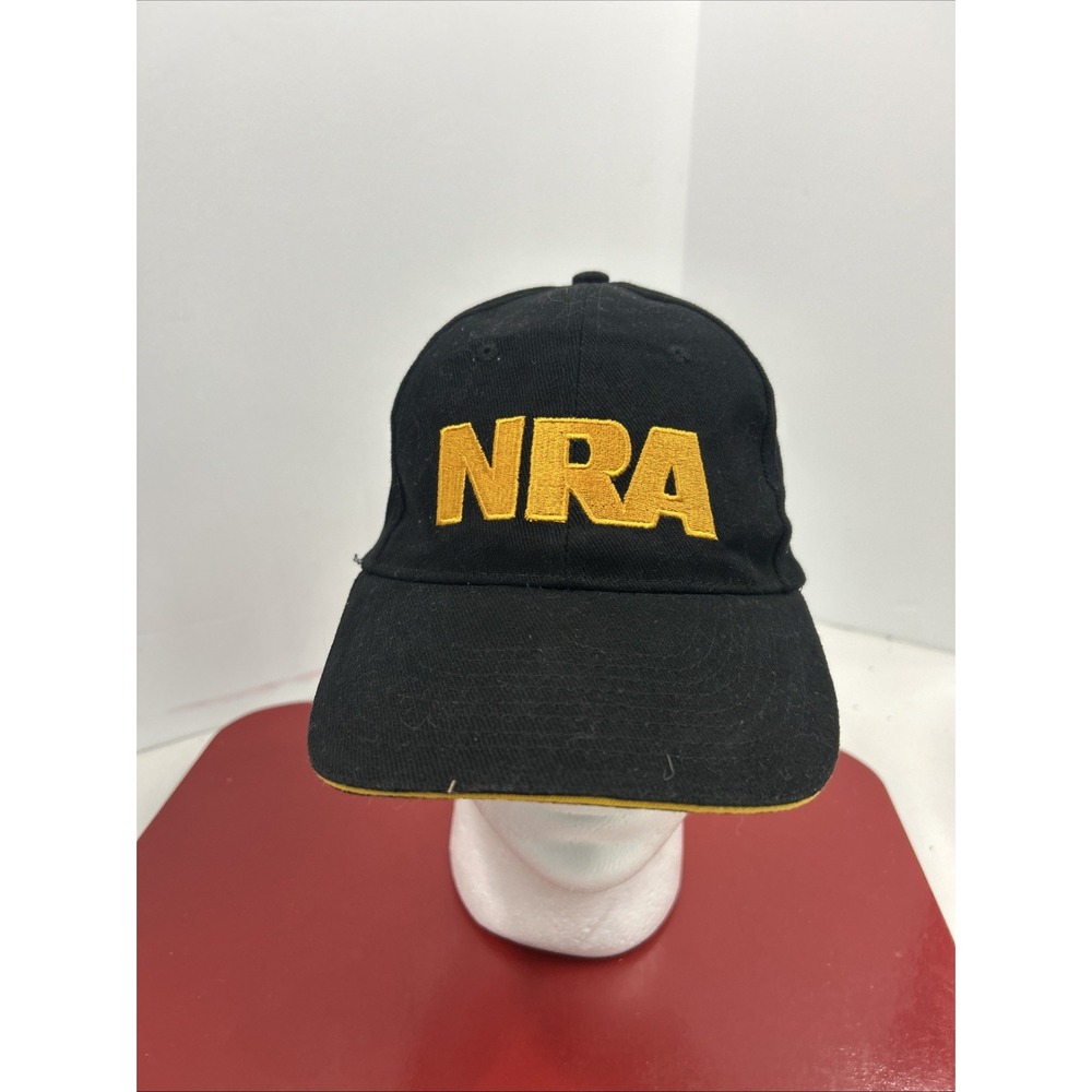 NRA National Rifle Association Hat American Flag Adjustable Black Cap Cotton